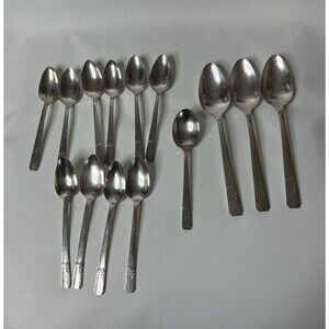 Oneida Heirloom Spoon Set Grenoble Pattern Vintage Silver Plated Set Of 14